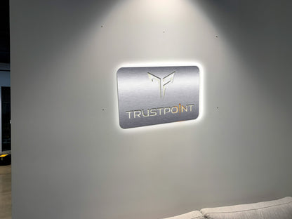 TRUSTPOINT Metal Backlit Sign - Premium Neon Artwork