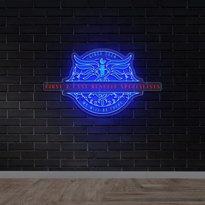First 2 Fast Benefit Specialists - Premium Neon Artwork