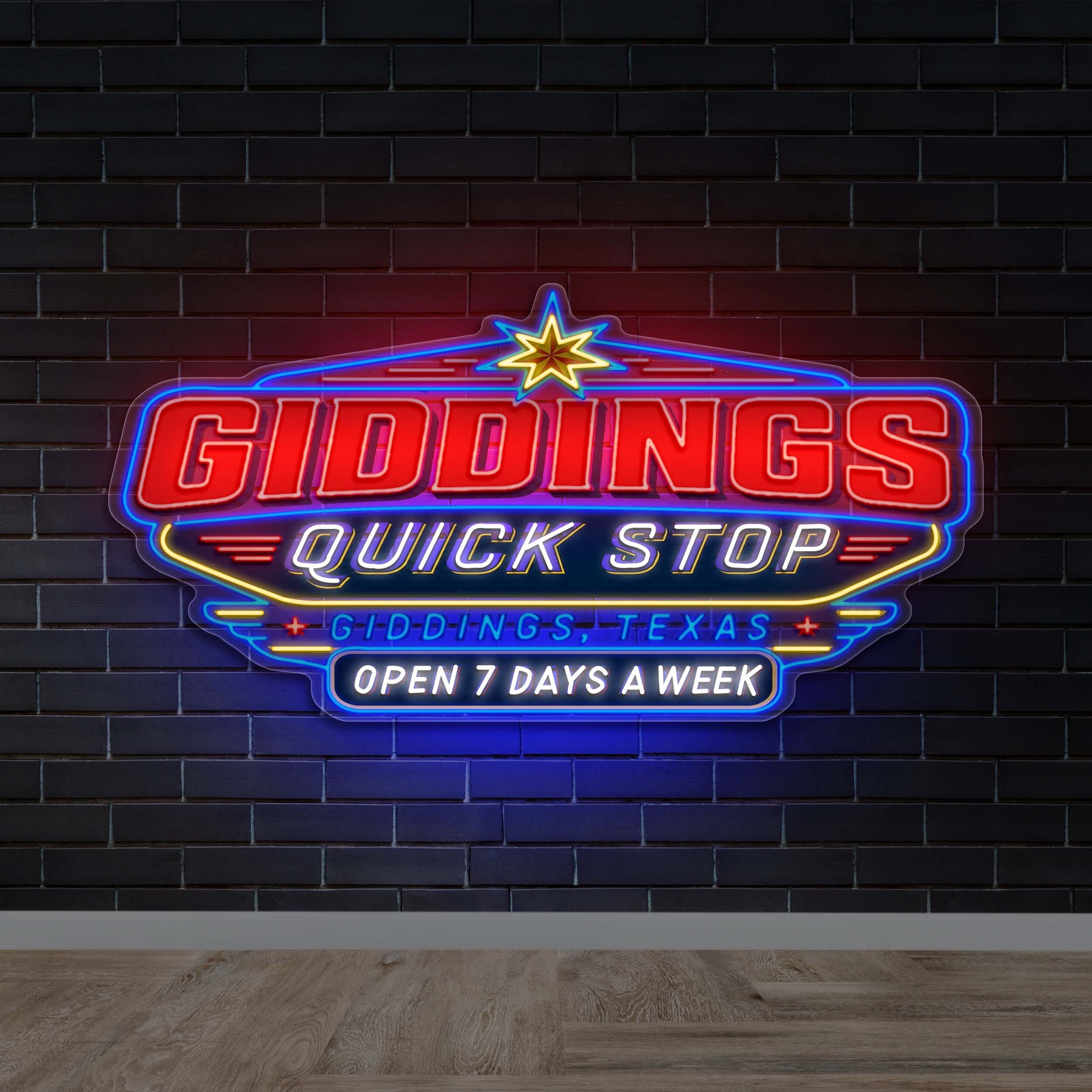 Giddings Quick Stop - Premium Neon Artwork
