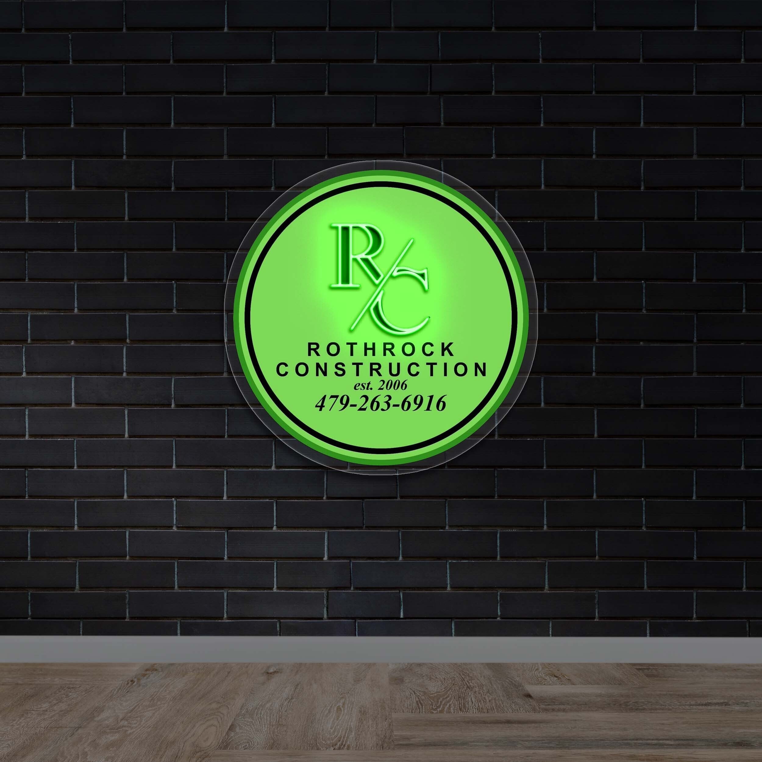 Rothrock Construction - Premium Neon Artwork