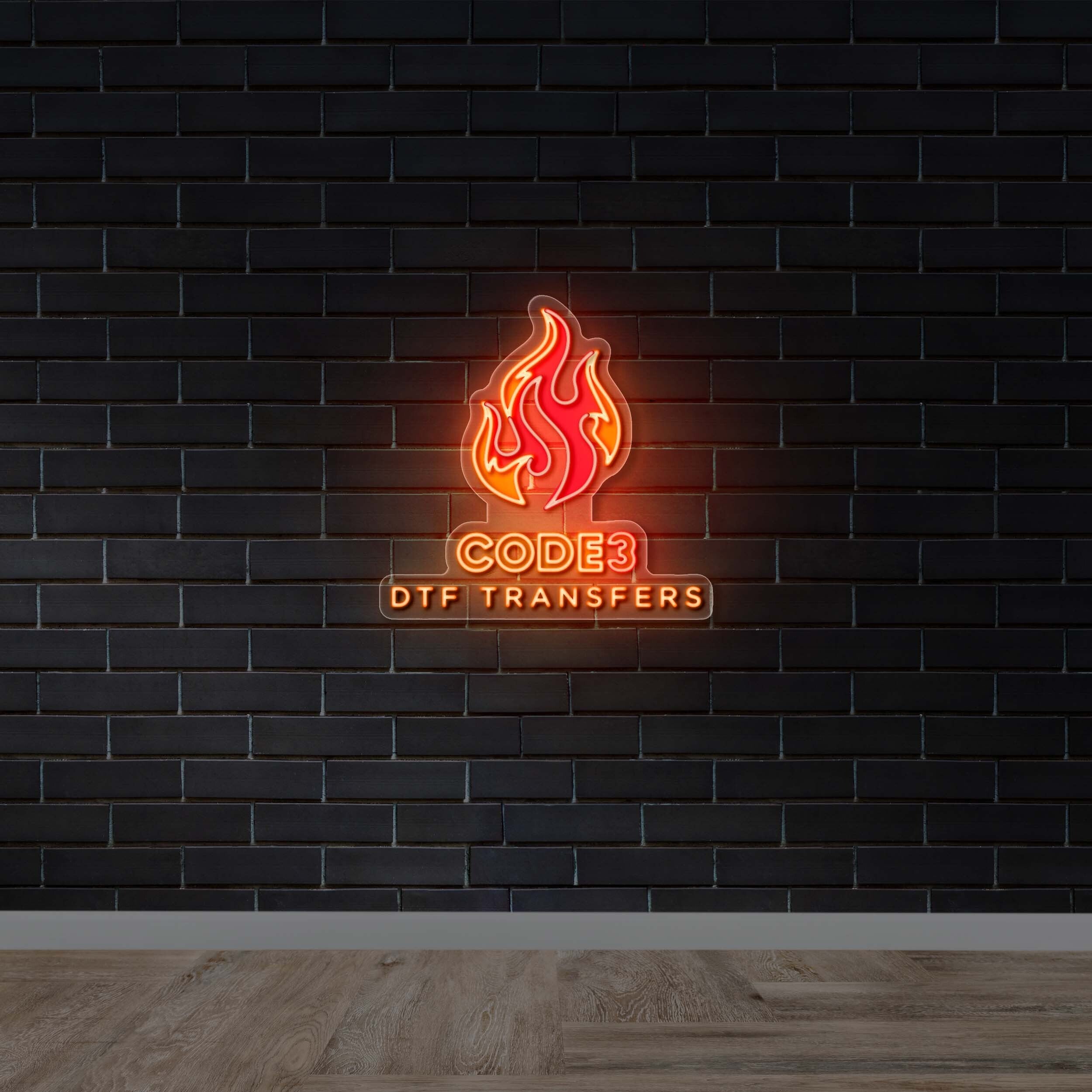 CODE3 DTF Transfers - Premium Neon Artwork