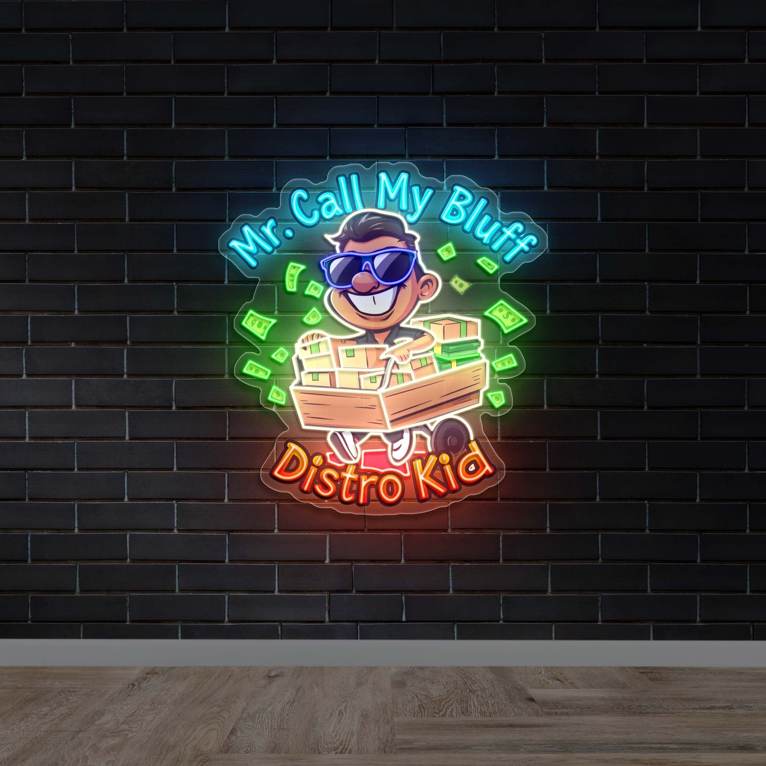 Mr. Call My Bluff - Premium Neon Artwork
