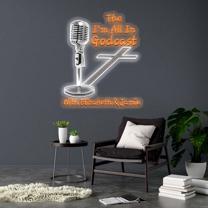 The I'm All In Godcast - Premium Neon Artwork