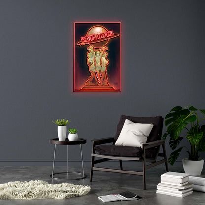 THE WORLD IS YOURS - Premium Neon Artwork