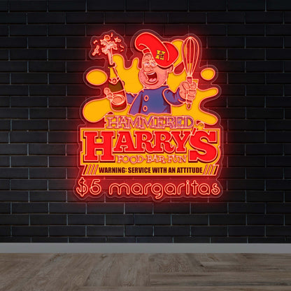 HAMMERED HARRY'S - Premium Neon Artwork
