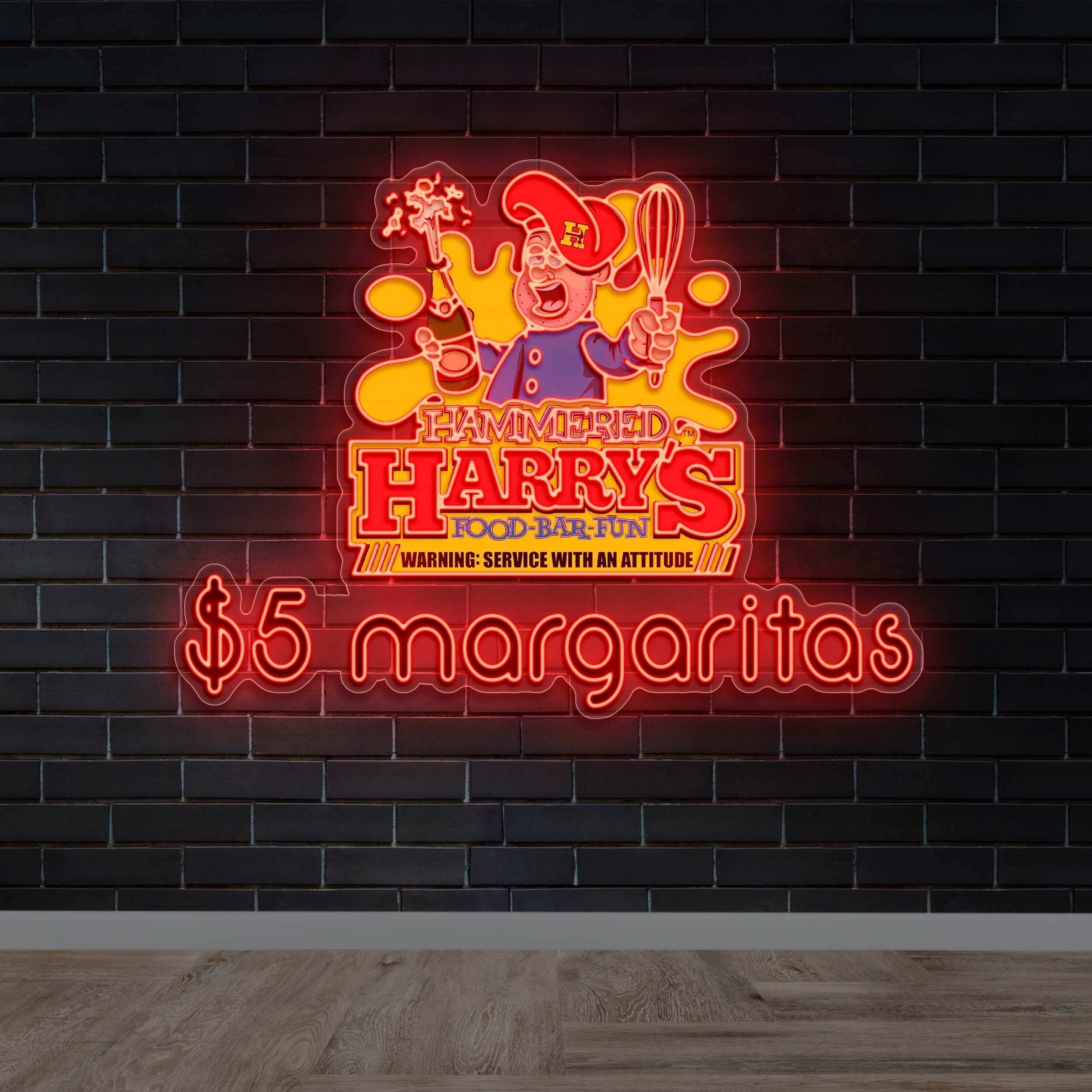 HAMMERED HARRY'S - Premium Neon Artwork