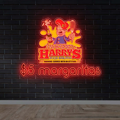 HAMMERED HARRY'S - Premium Neon Artwork