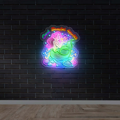 Coral Beauties Aquatics - Premium Neon Artwork