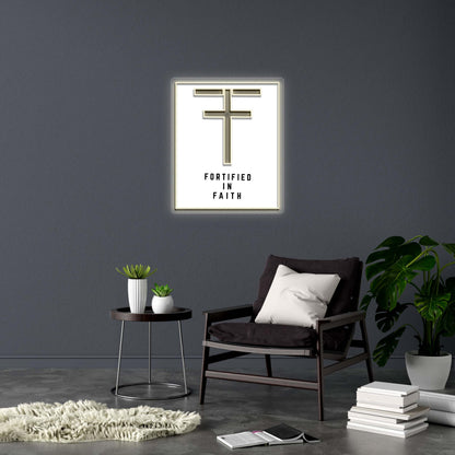 FORTIFIED IN FAITH - Premium Neon Artwork