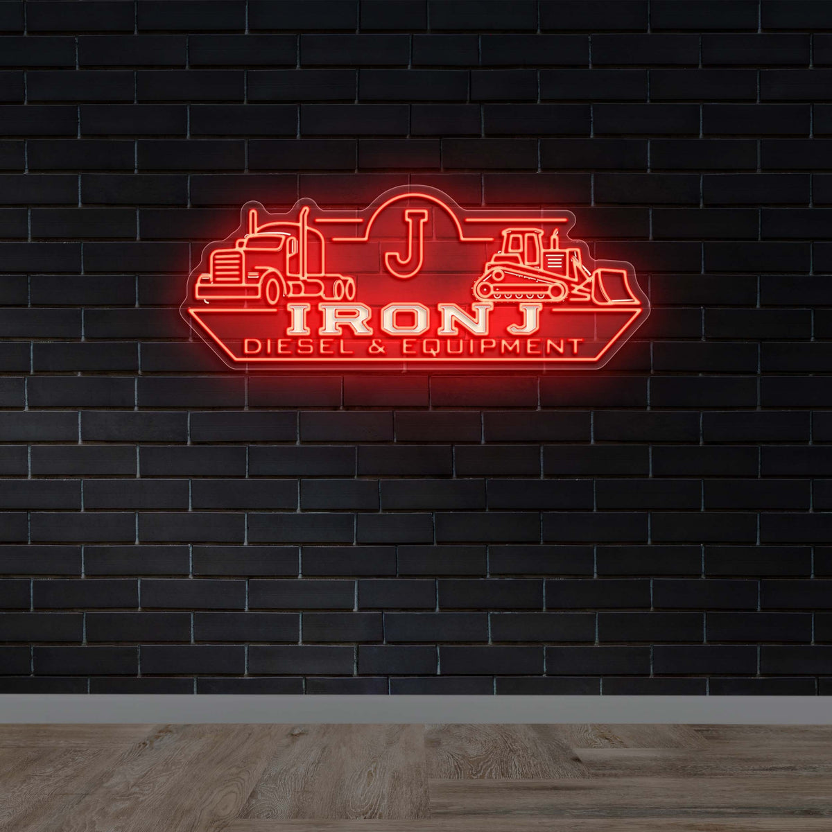 Iron J Diesel & Equipment - Premium Neon Artwork