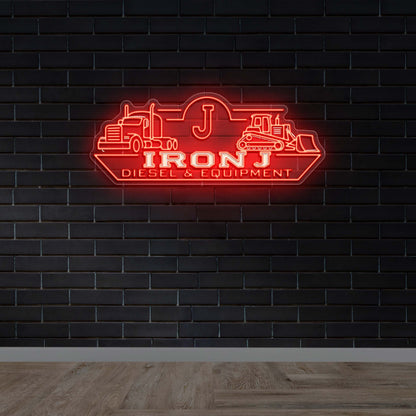 Iron J Diesel & Equipment - Premium Neon Artwork