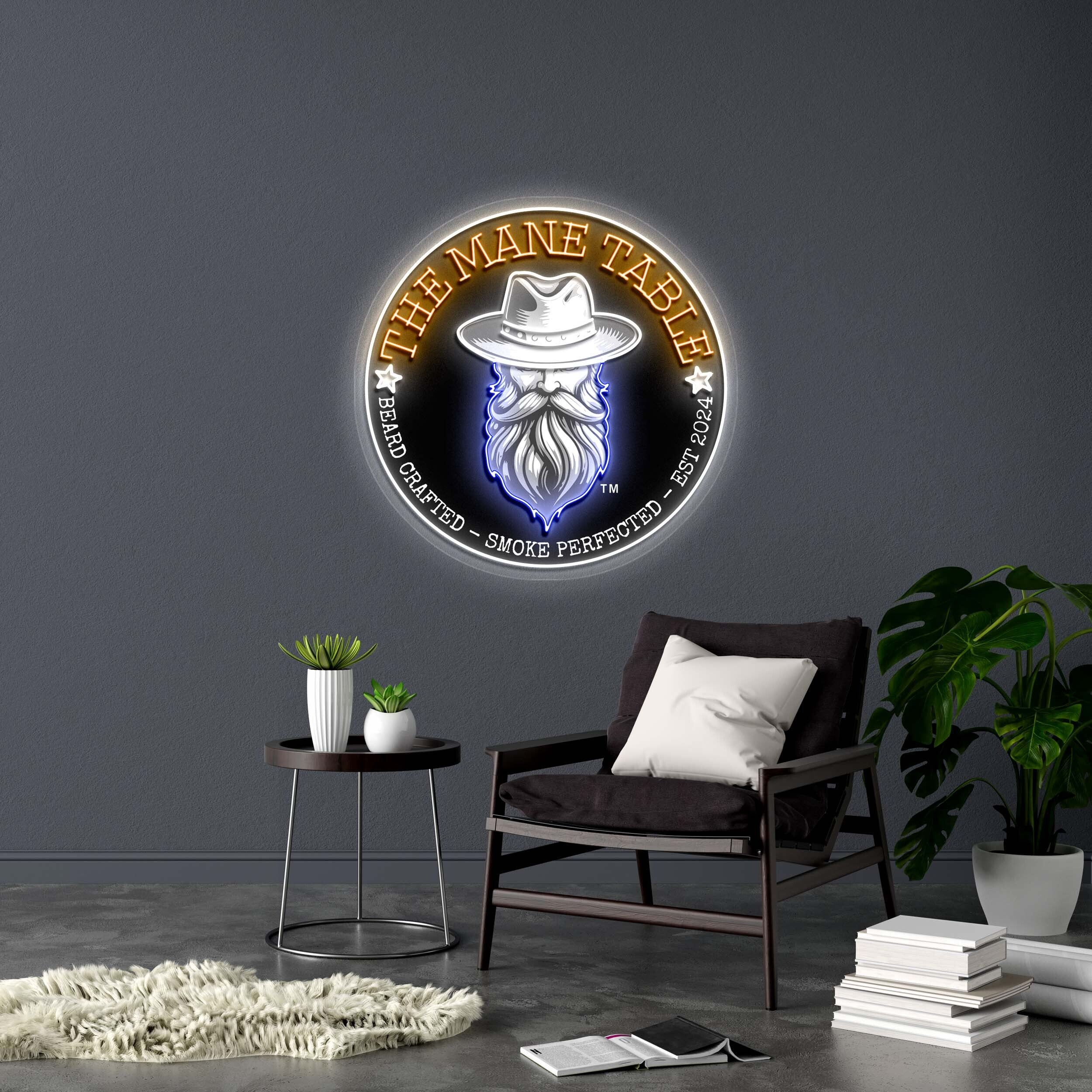 THE MANE TABLE - Premium Neon Artwork