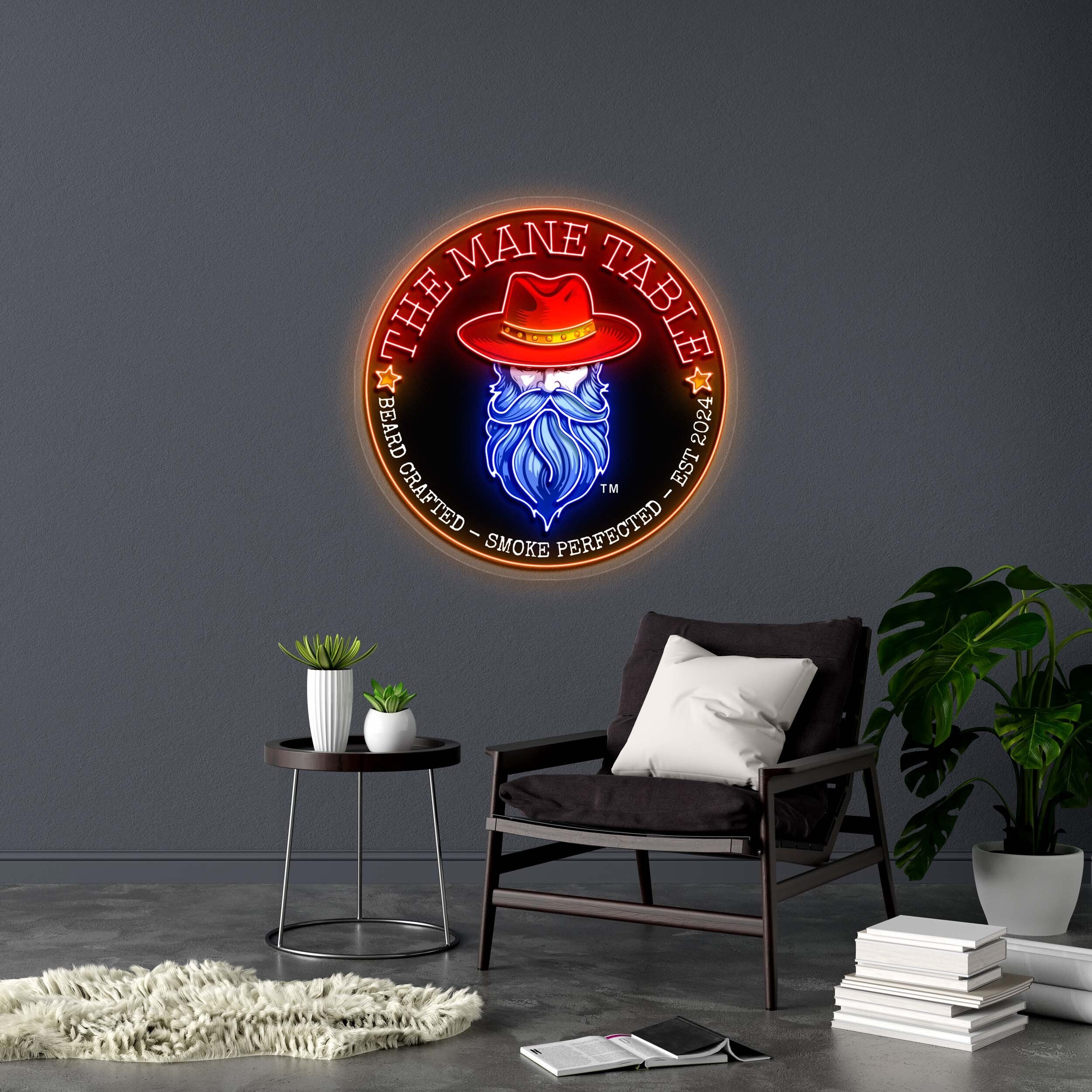 THE MANE TABLE - Premium Neon Artwork