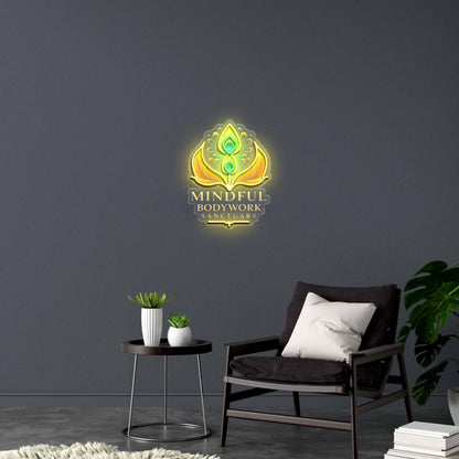 MINDFUL BODY WORK SANCTUARY - Premium Neon Artwork
