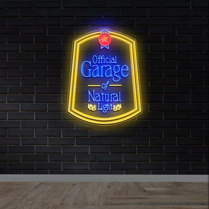 Official Garage of Natural Light - Premium Neon Artwork