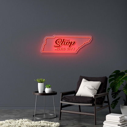 The Shop Music City - Premium Neon Artwork
