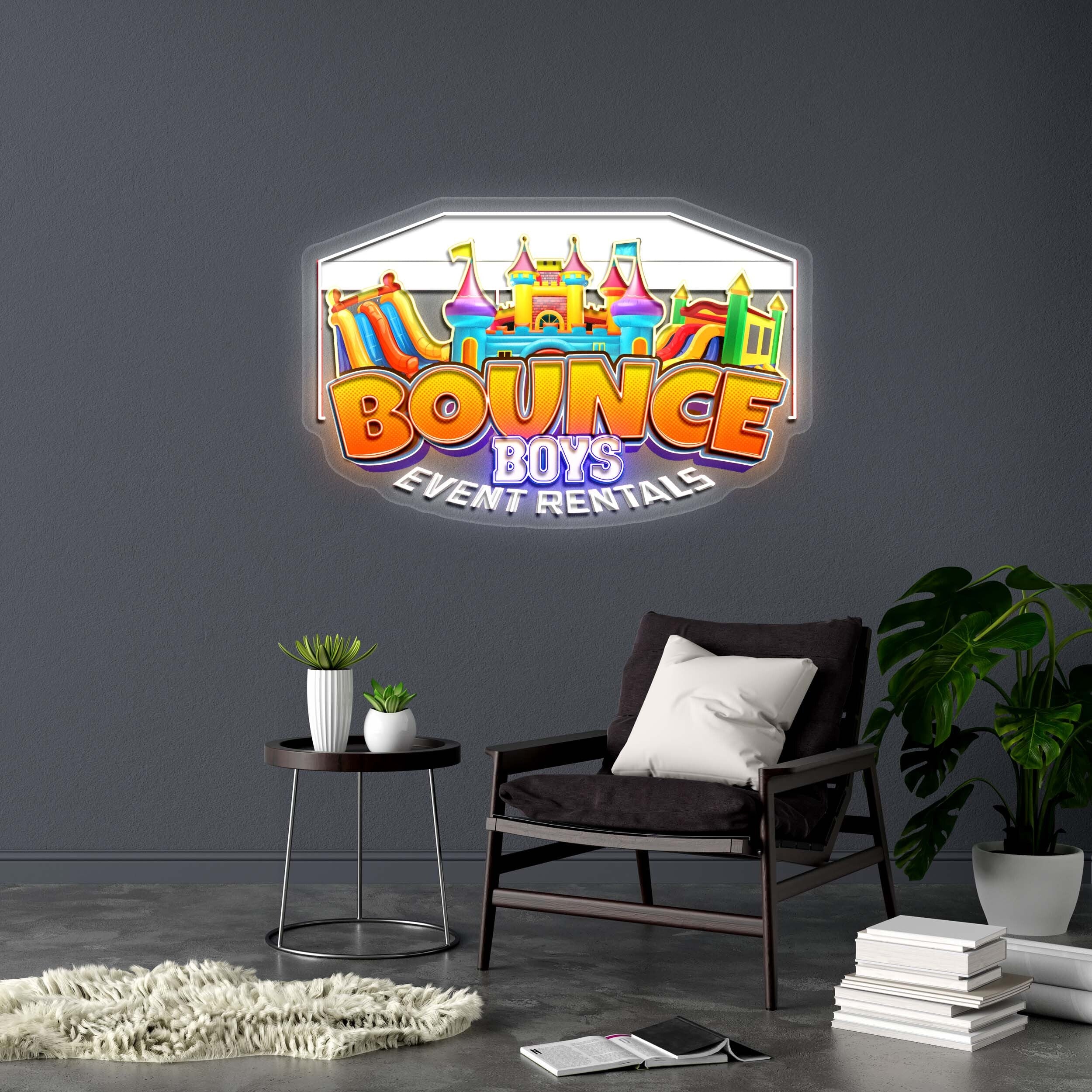 BOUNCE BOYS EVENT RENTALS - Premium Neon Artwork