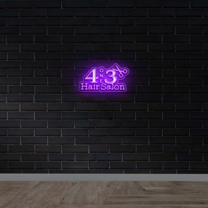 4 One 3 Hair Salon - Premium Neon Artwork