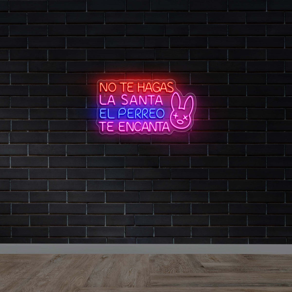 No Te Hagas La Santa El Perreo Te Encanta - Premium Neon Artwork