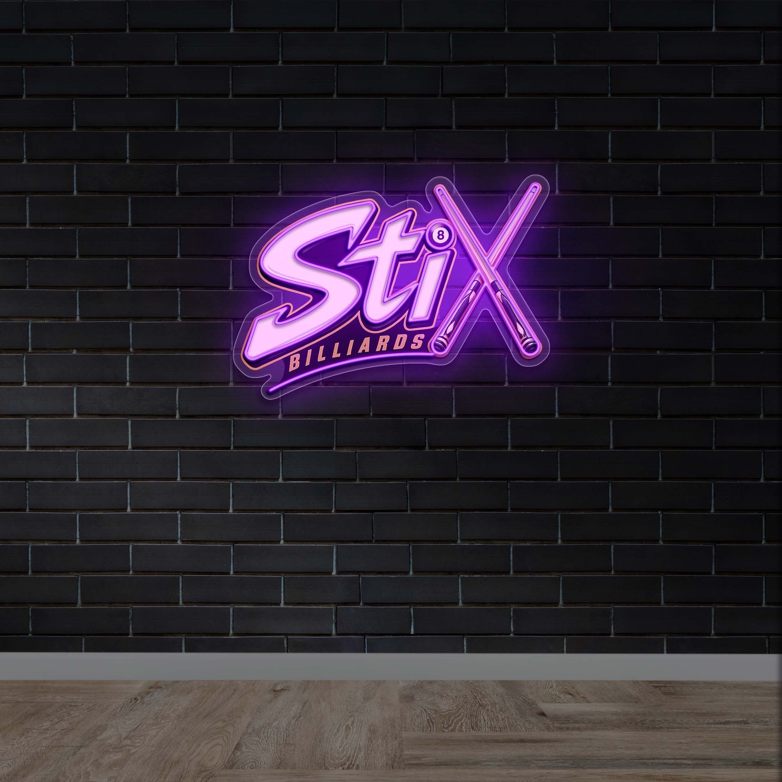 StiX Billiards - Premium Neon Artwork