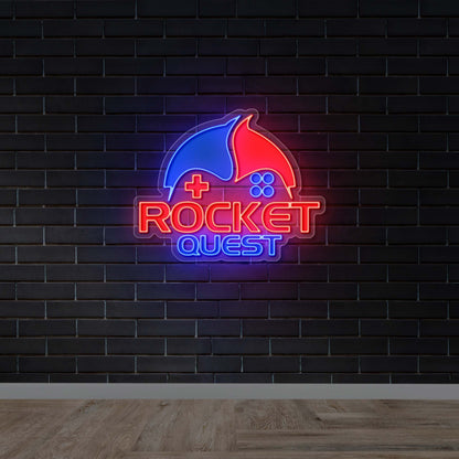 ROCKET QUEST - Premium Neon Artwork