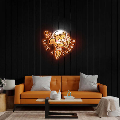 Bite Bubble - Premium Neon Artwork