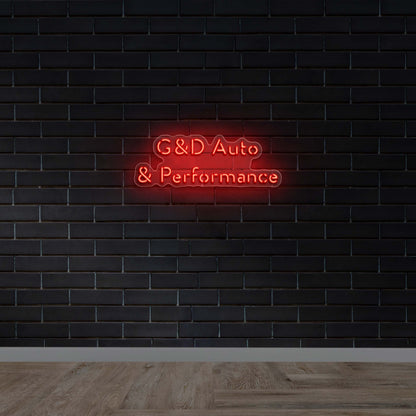 G & D AUTO & PERFORMANCE - Premium Neon Artwork