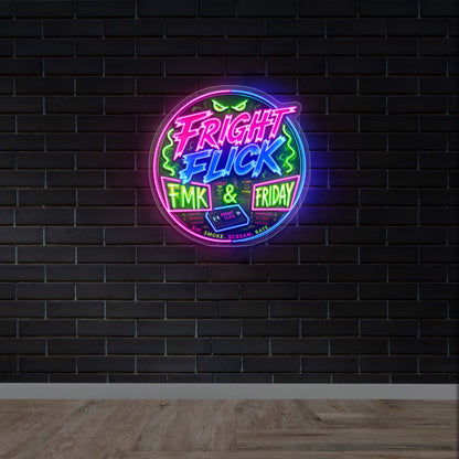 FRIGHT FLICK - Premium Neon Artwork