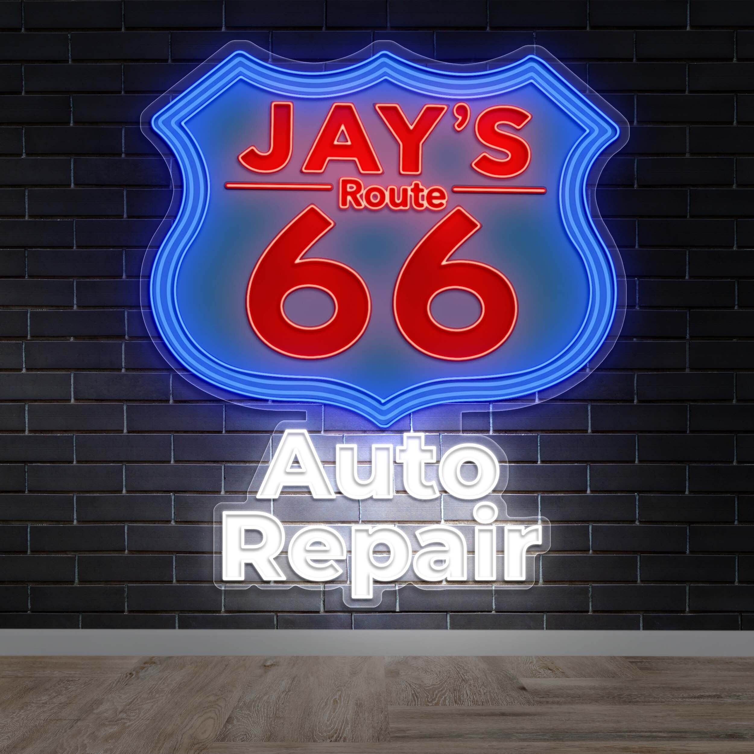 JAY'S 66 AUTO REPAIR - Premium Neon Artwork