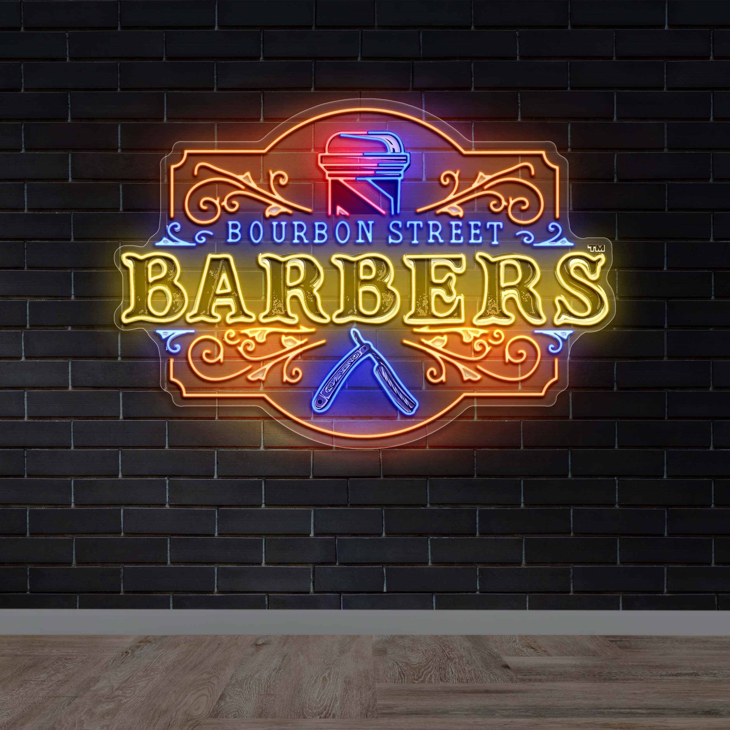 Bourbon Street Barbers - Premium Neon Artwork