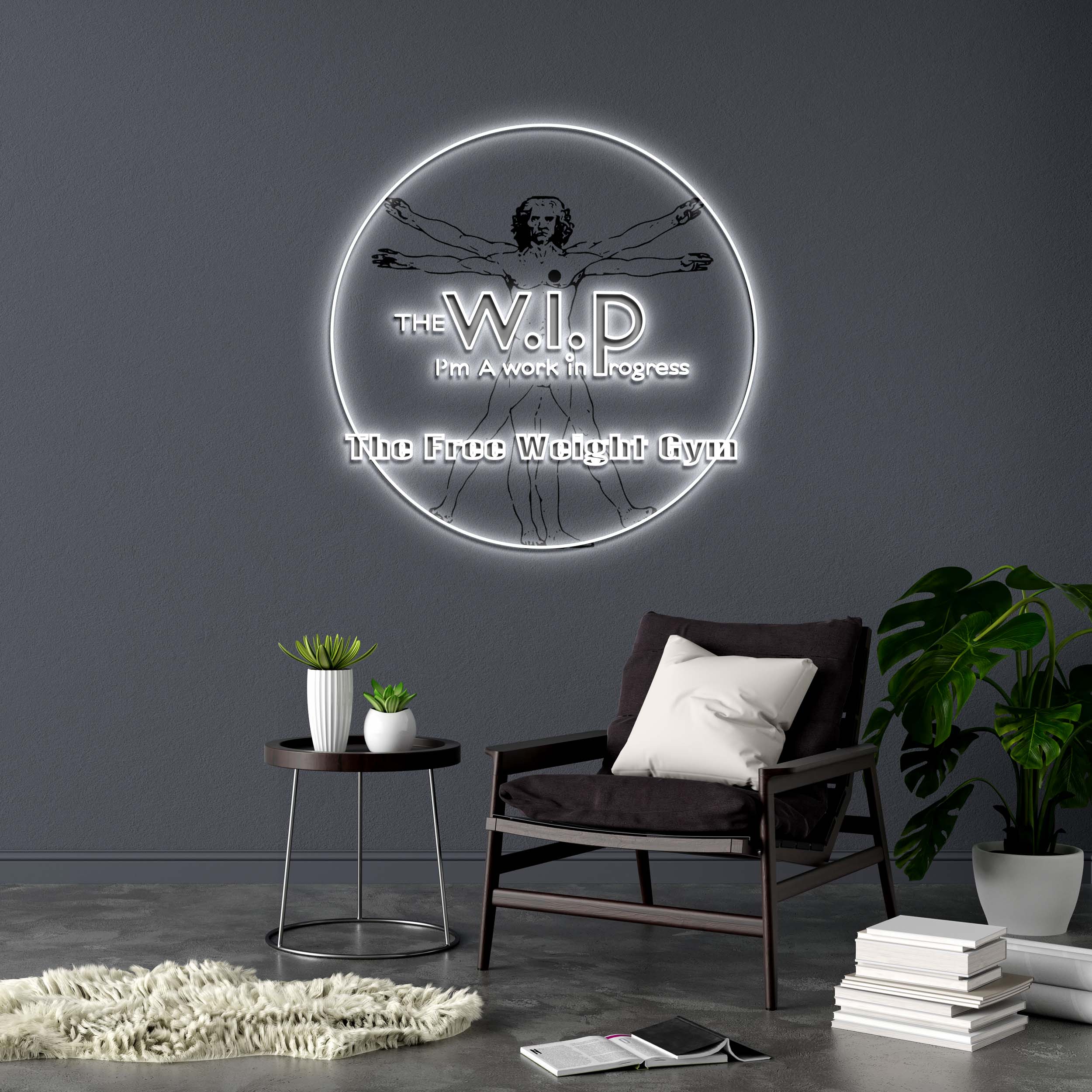 The Free Weight Gym | 2nd Version - Premium Neon Artwork