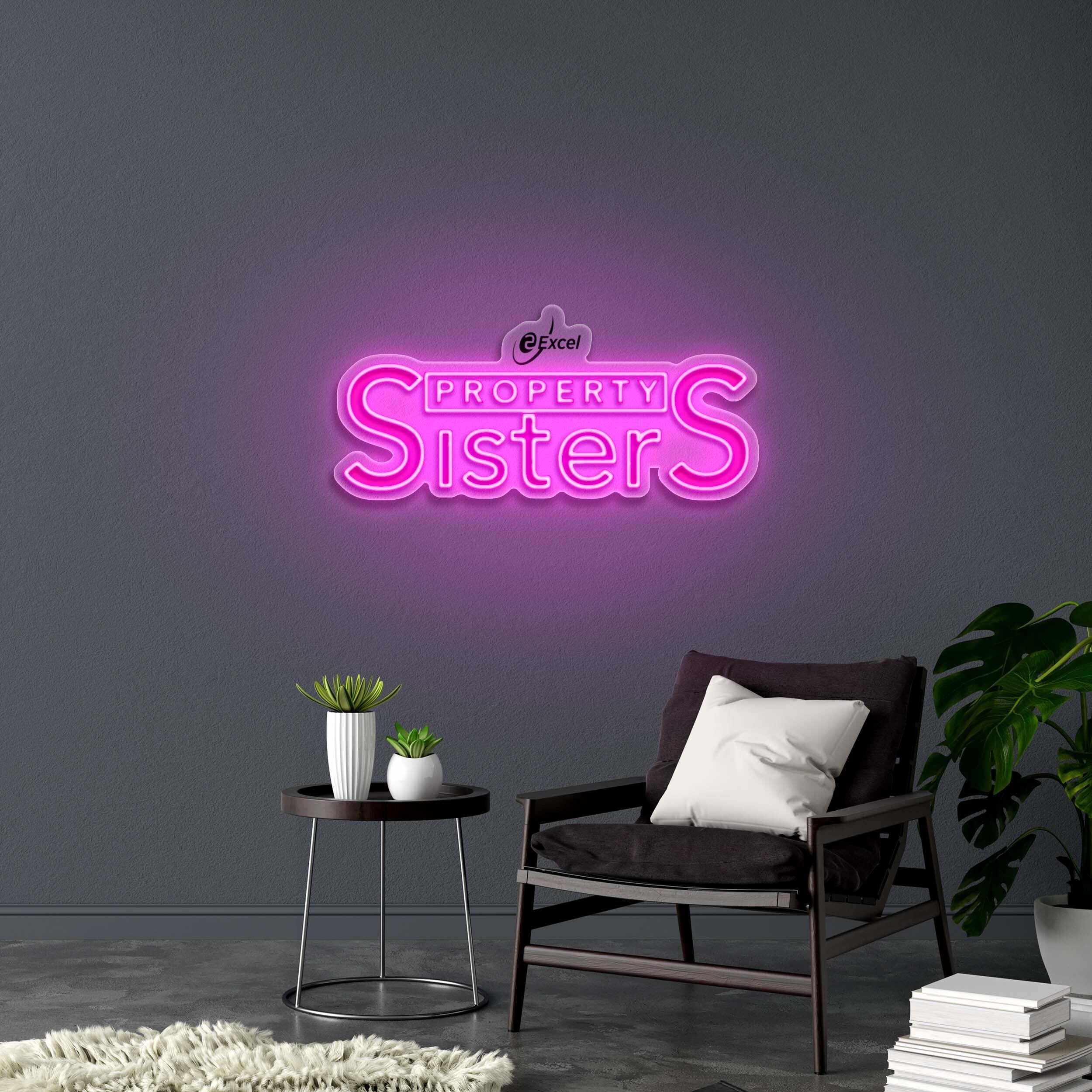 Property Sisters - Premium Neon Artwork