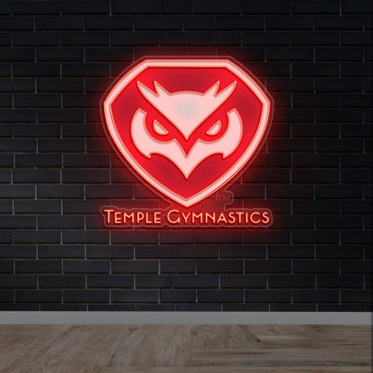 Temple Gymnastics - Premium Neon Artwork