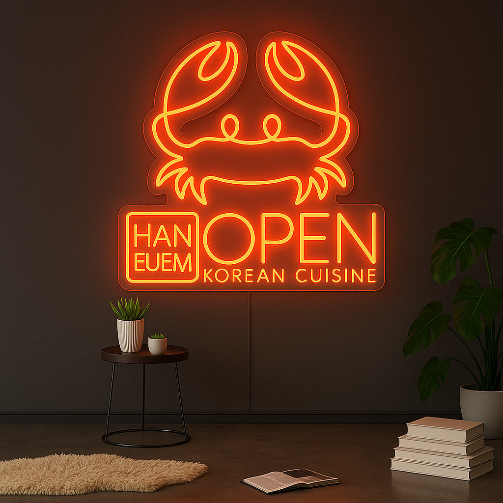 HANEUM OPEN - Premium Neon Artwork