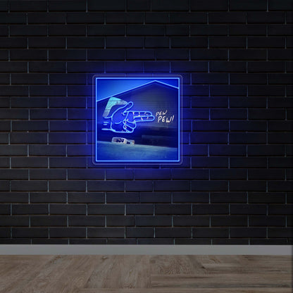 Pew Pew! - Premium Neon Artwork