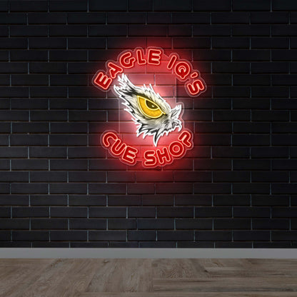 Eagle IQ's Cue Shop - Premium Neon Artwork