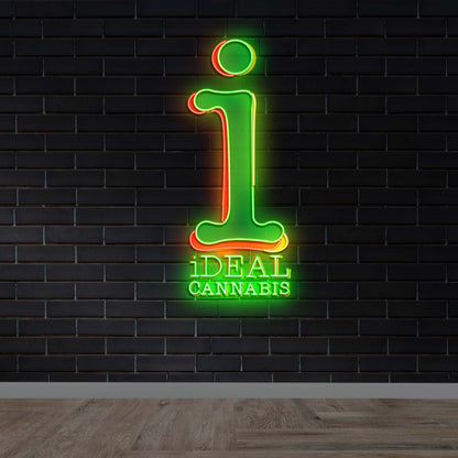 IDEAL CANNABIS - Premium Neon Artwork