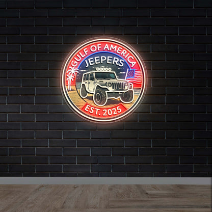Gulf of America Jeepers Est. 2025 - Premium Neon Artwork
