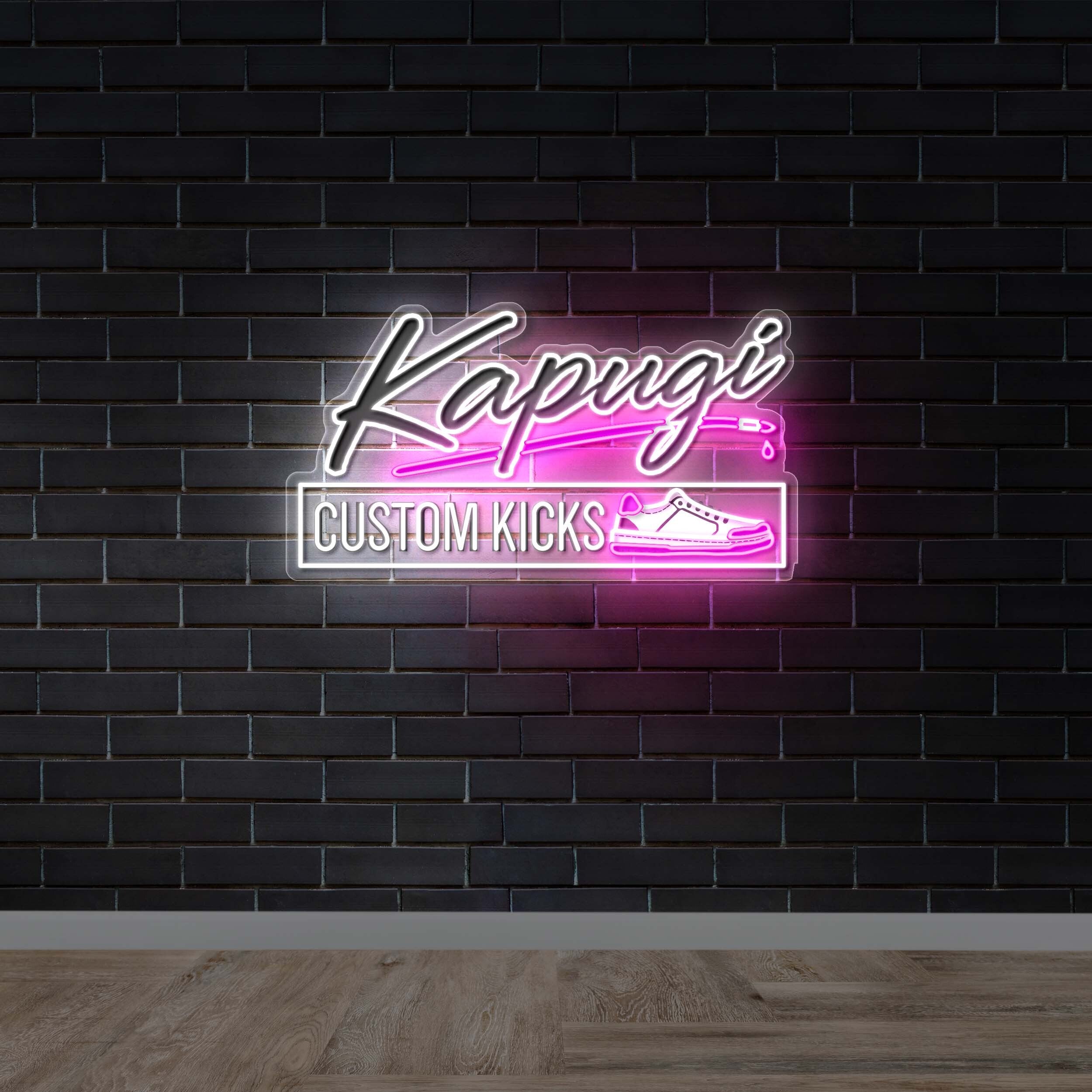 Kapugi Custom Kicks - Premium Neon Artwork