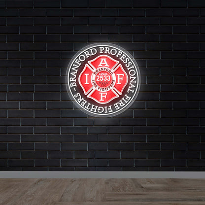 BRANFORD PROFESSIONAL FIRE FIGHTERS -  Premium Neon Artwork