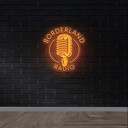 Borderland Radio - Premium Neon Artwork