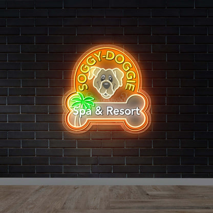 SOGGY-DOGGIE Spa & Resort - Premium Neon Artwork