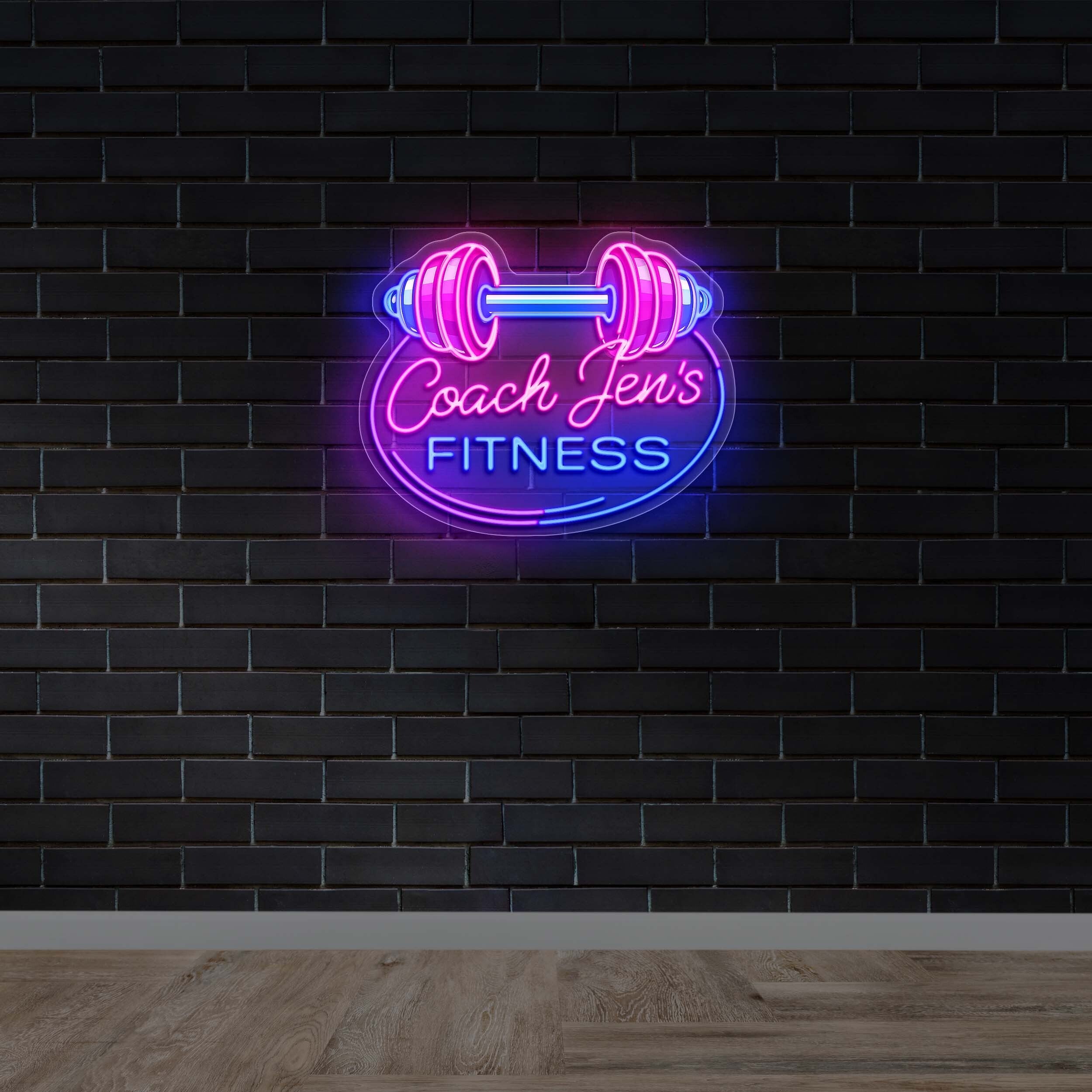 Coach Jen's Fitness - Premium Neon Artwork