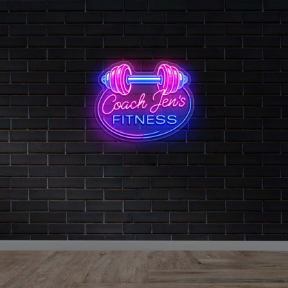 Coach Jen's Fitness - Premium Neon Artwork