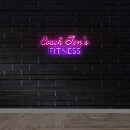 Coach Jen's Fitness | Text only - Premium Neon Artwork