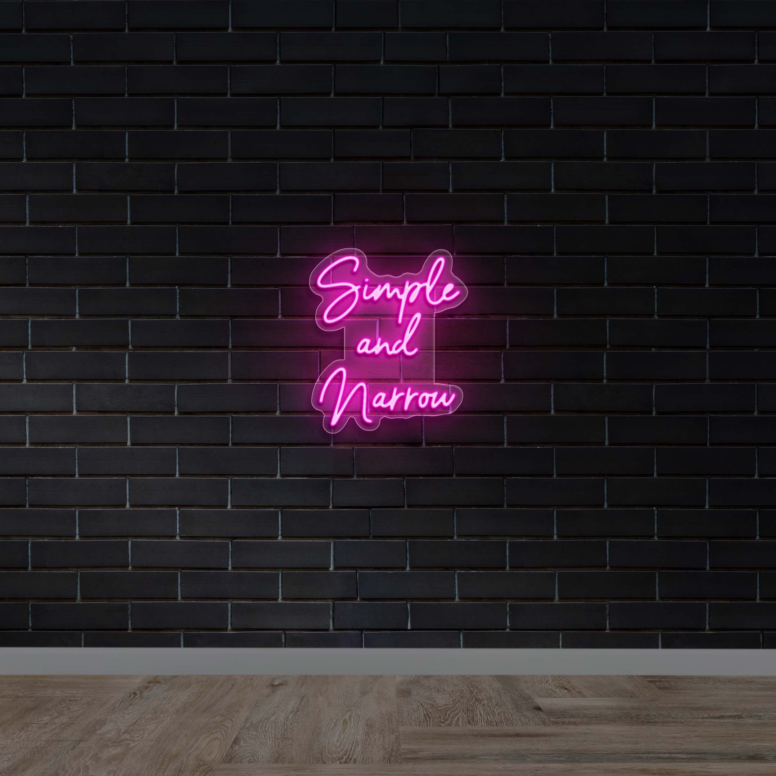 Simple and Narrow - Premium Neon Artwork