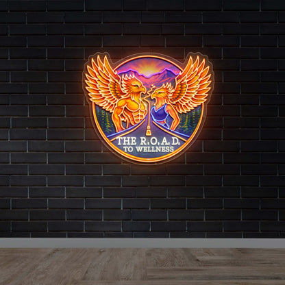 The R.O.A.D TO WELLNESS - Premium Neon Artwork