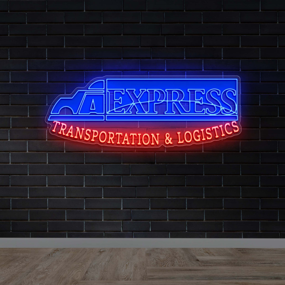 Express Transportation & Logistics - Premium Neon Artwork