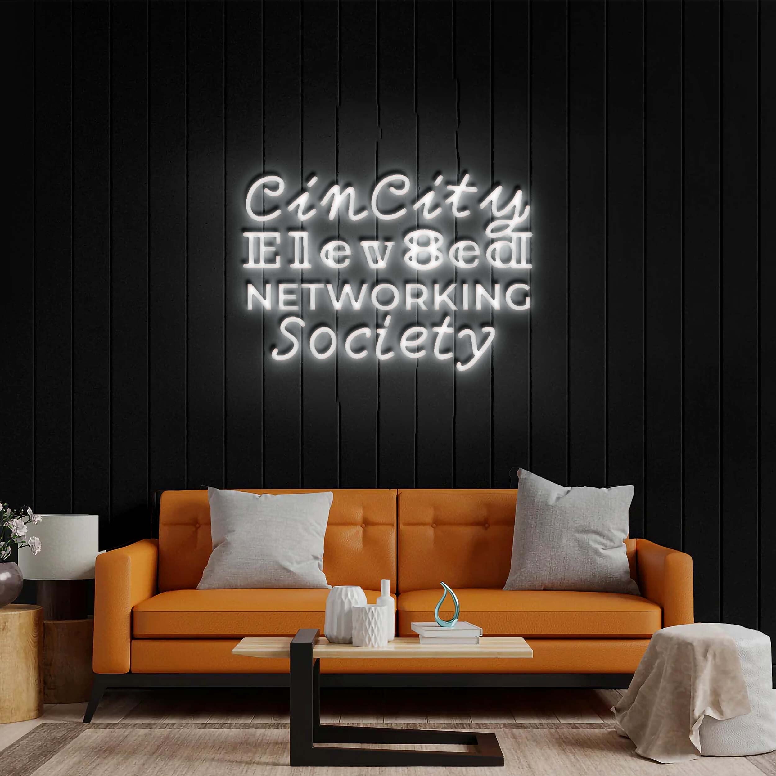 CinCity Elev8ed Networking Society - Premium Neon Artwork