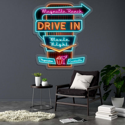DRIVE IN - Premium Neon Artwork